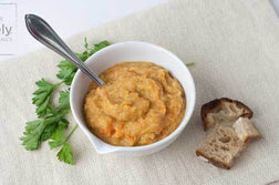 Ginger Carrot Soup with Red Lentils