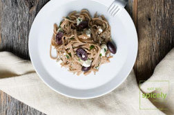 Whole Wheat Linguine with Feta & Olives