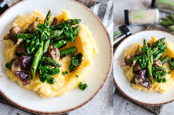 Spicely Organics Creamy Polenta with Spring Veggies