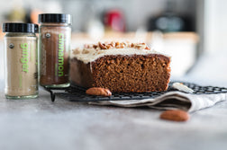 Holiday Spiced Loaf Cake with Cream Cheese Frosting