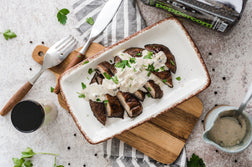 Portobello Mushroom “Steak” Au Poivre