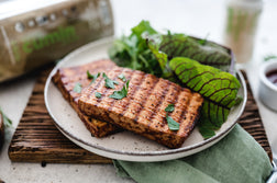 Grilled Tofu Steaks with Homemade Spiced BBQ Sauce