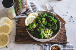 Charred Broccoli with Lemon Garlic Chili Vinaigrette