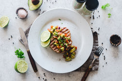 Grilled Tuna with Avocado Salsa