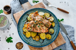 Sheet Pan Harissa Salmon