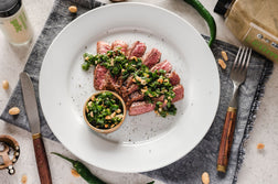 Steak with Scallion Thecha