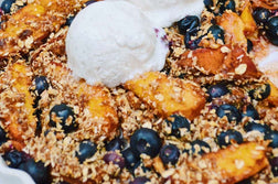 Summer Blueberry Peach Crisp