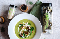 Chilled Zucchini Soup with Chicken
