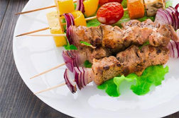 Pork & Vegetable Shish Kabobs