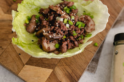 Korean Beef & Mushroom Lettuce Wraps