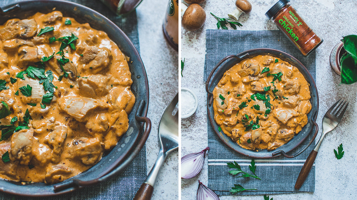 Chicken Thighs w/Portobello Mushrooms