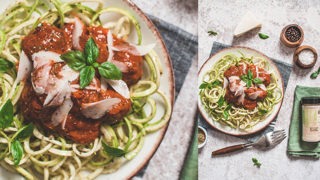 Courgetti with Meatballs