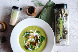 Chilled Zucchini Soup with Chicken