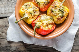 Grilled Bell Peppers Stuffed w/ Vegetables